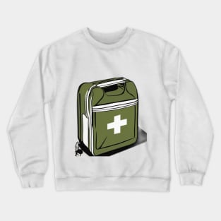 Durable Military-Style First Aid Kit Illustration No. 792 Crewneck Sweatshirt